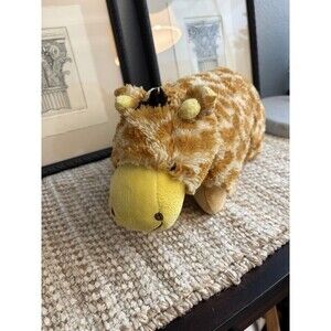 Pillow Pets Peewee Giraffe Foldable Plush Stuffed Animal 13”
